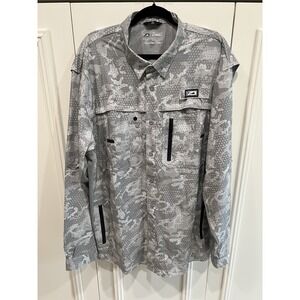 Pelagic Eclipse Men's 2.0 Performance Guide Shirt Size 3XL Hexed‎ Camo Fishing